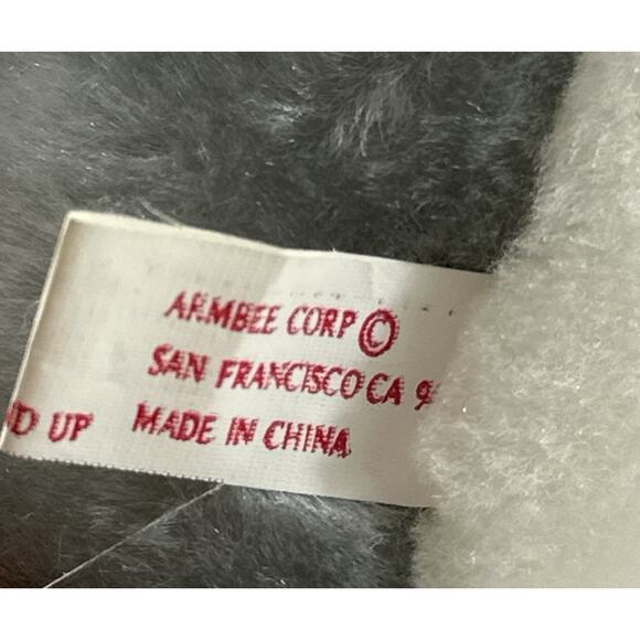 Vintage Apembee Corp Plush Koala Bear Gray White Red Bow 8” Stuffed Animal - Picture 6 of 6